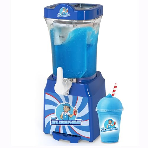 Mr Slushee Home-use Slushie Machine, New and Improved Countertop Slushy Maker for Kitchen, 34 fl oz, Ice Cold Frozen Slush Drink, Slushy Cup, Turns Your Favorite Sodas into Slushies.