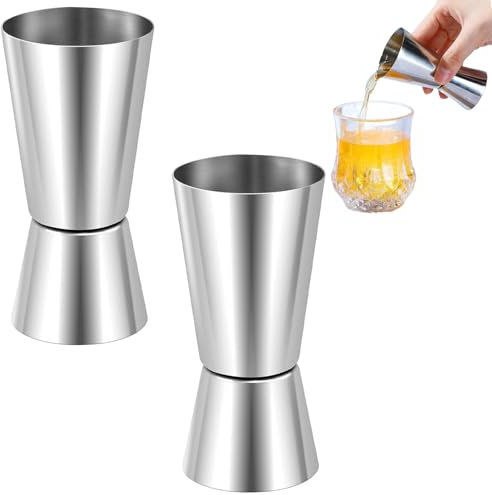 SOGHO Edelstahl Cocktail Messbecher, 2CL & 4CL, 2er Set, Bar- und Cocktailzubehör