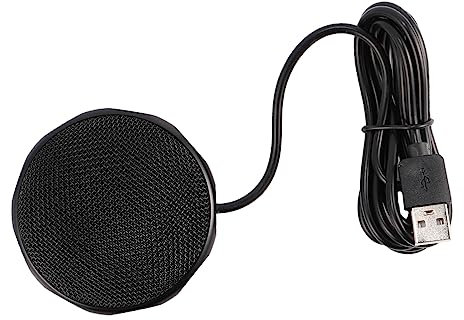 Homoyoyo USB Conference Microphone Omnidirectional for Online Classes and Streaming Built Sound Card Voice Capture Compatible with Windows and Computers