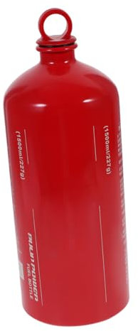 CHICAMPERA 1500ml Thickened Aluminum Motorcycle Oil Can Fuel Bottle for Outdoor Camping Emergency Fuel Storage Container
