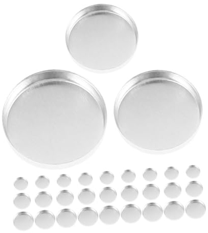 HAMPPLIES Runde Lidschattenpfännchen Leichte und Praktische Schminkpalette 30 aus Aluminium zum Organisieren und Einfachen Transport für Make Up Paletten