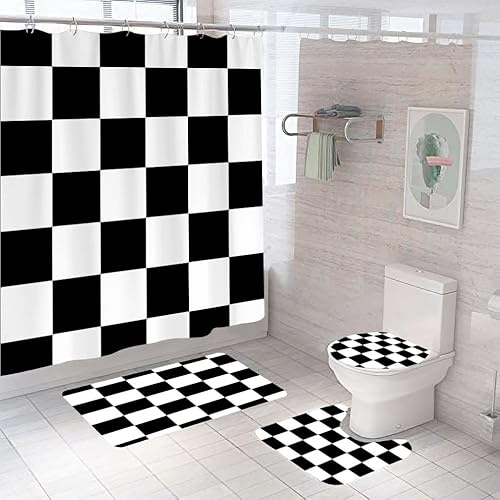 Badematten & Badteppiche Set 3 Teilig Badezimmerteppich Waschbar Badematte rutschfest,Wc Vorleger Mit Ausschnitt Und Badematte, Badvorleger Toilette Teppich 50×80Cm Niedliche Katze