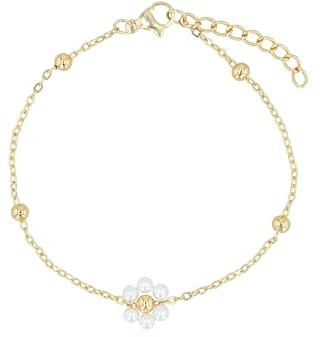 Akzent Armband Damen - Premium Armband Damen in Silber & Gold aus Edelstahl, 100% Wasserfest & Hautverträglich (Gold)