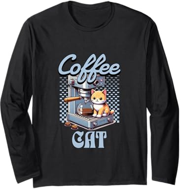 Drôle : Tasse Chat café Noir is My coffeecat Manche Longue