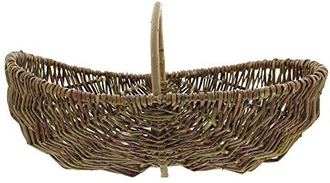 FRANK FLECHTWAREN Dekoleidenschaft Korb Holzbügel, groß, 57 x 34 x 22 cm, GH 30 cm