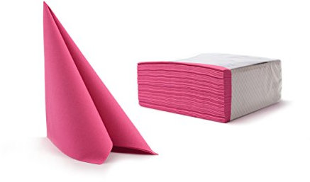 Alvotex CHIC Airlaid 50 Servietten, Stoffähnlich, Hochwertige, Einwegserviette, Fuchsia, 40 x 40 cm