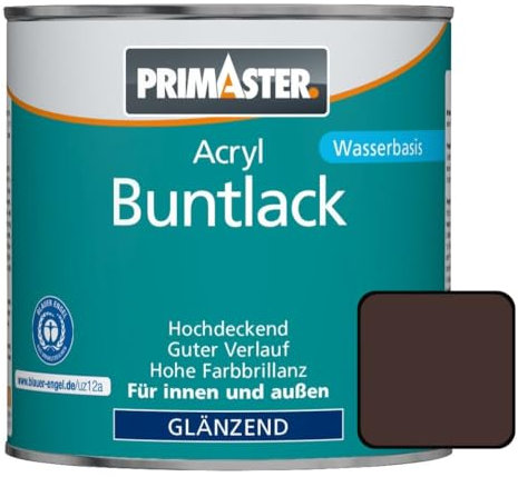Primaster Acryl Buntlack 750ml Schokobraun Glänzend Wetterbeständig Holz&Metall