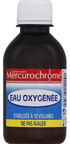 Mercurochrome - Agua oxigenada estabilizada a 10 volúmenes, higiene de manicura – El frasco de 200 ml