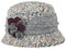 LIERYS Colourtouch Wollhut Damen - Damenhutmit Blume - Bucket Hat - Garniturband aus Filz - Made in Italy - Herbst/Winter hellgrau One Size