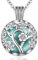 EUDORA Harmony Ball Fiore della vita Collana, fiori di ciliegio Ciondolo con la musica Campanella gioielli donna gravidanza regalo, 76cm + 114cm