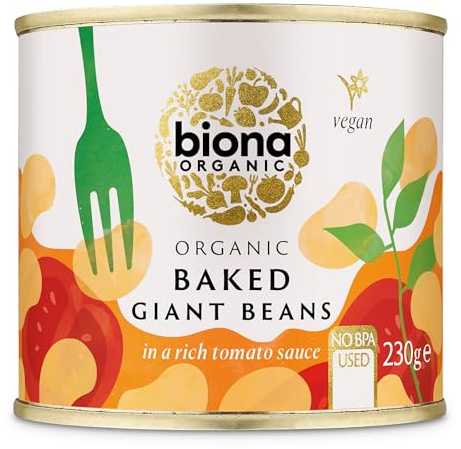 Biona Baked Giant Beans In Tomato Sauce, Organic, 230g