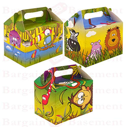 Jungle Zoo Geburtstags Party Box als Mitgebsel Zoo Geschenkverpackung- 12 Stück