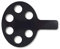 Chabrias Ltd 6 Hole Shot Glass Holder with Shot Glasses Black Plastic with Handle Bar Restaurant Paddle Drinks (Black Paddle only)
