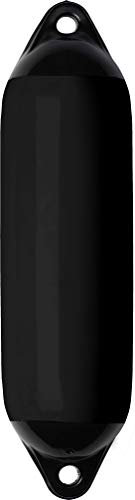 Seilflechter - Aufblasbarer Fender 240 x 700 mm in Schwarz, Langfender mit 2 Augen, für Boot & Yacht