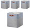 Mangata 25|28|30|33cm Fabric Storage Boxes Cubes, 4 Pack(33x33x33cm, Grey Blue)