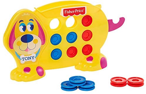 Mattel Games Fisher-Price Juego de mesa Tic Tac Tony, juego 3 en raya para niños +3 años (GWN53)