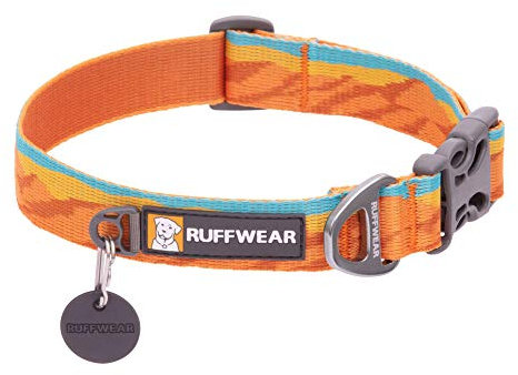 RUFFWEAR Flat Out Collar, Klassisches Hundehalsband für Große bis Sehr Große Hunderassen, Einstellbare Passform, Größe L (51-66 cm), Fall Mountains