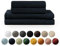 Blumtal Premium Frottier Handtücher Set 4 teilig 100% Baumwolle - Oeko-TEX zertifiziertes Badetuch 2X (70x140 cm) + Towel 2X (50x100 cm) - saugstarkes Frottiertücher Set - Handtücher Blau Dunkel