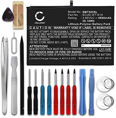 CELLONIC, Akku für Tablet kompatibel mit Samsung Galaxy Tab A7 (Wi-Fi) SM-T500 (3.85V, 6800mAh) + Werkzeug-Set