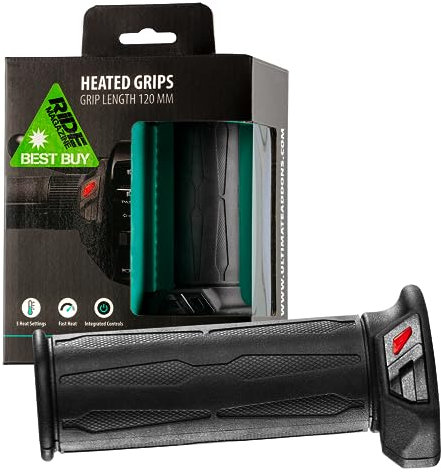 Ultimateaddons Manopole riscaldate per moto con interruttore integrato e 5 impostazioni di temperatura, dimensioni 120 mm