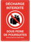 AUA SIGNALETIQUE - Panneau De Signalisation en PVC Rigide et Compact 1.5 mm. (121 x 170 mm, Décharge Interdite sous Peine Poursuites)