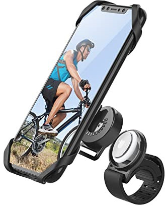 BAONUOR Universal Handyhalterung für Apple Airtag, 360° drehbar, für Smartphones 4,5-7,0 Zoll, kompatibel mit Fahrrad, Motorrad, E-Scooter, E-Bike, Find My-Netzwerk von Apple