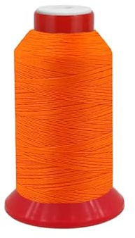fuwi HT Ledergarn Stärke 20 - Sattlergarn & Jeansgarn extra stark - Hochfest, UV-beständig, 9.300 cN Reißkraft - Zwirn 0,5 mm für Leder & Outdoor, 500 Meter (0015 Neonorange)