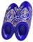 WitnyStore Tiny Blue Klompen Clogs Dutch Traditional Shoes Holland Netherlands Western Europe Tourist Attractions Resin Refrigerator Magnet Traveler Souvenir Gift Memento 3D Fridge Magnets