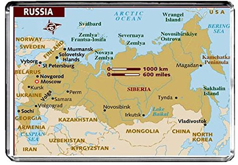 Kühlschrankmagnet mit Russland-Karte