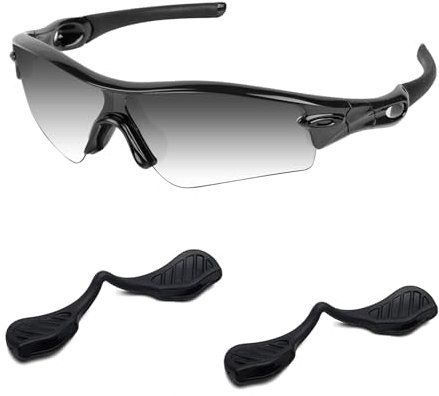Acefrog Lot de 2 plaquettes de nez améliorées pour Oakley Radar Path, Radar Edge, RadarLock Path, Radar EV Path, Radar EV Pitch, Radar Pace Lunettes de soleil, Anti-glissement, Noir, noir, taille
