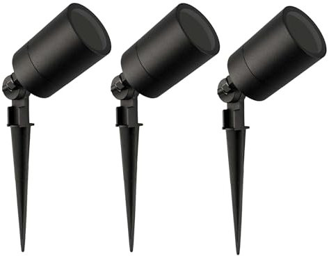 Ledvion - 3X LED Strahler, GU10 Fassung, Schwarz, 5W, IP65, inkl. Schnellanschluss