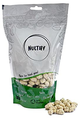NULTHY - 500gr Pistacho Recubierto con Chocolate Blanco - Sin Cáscara - Chocolate Belga - Frutos Secos - Sin Gluten