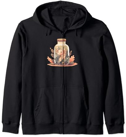Axolotl en cristal cómic arte gráfico para hombres, mujeres, niños Sudadera con Capucha