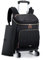 Tonyeee Wickelrucksack mit Rädern - Multifunktionale Baby-Wickeltasche für Jungen & Mädchen, Reise-Essentials mit Wickelunterlage, Kinderwagengurten, isolierten Taschen & Bonus-Rollsystem - Schwarz