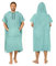 Zingtto Surfponcho, extra groß, dick, für Damen und Herren, mit Kapuzentasche, für Strand und Schwimmen, 119,4 x 94 cm, Blaugrün