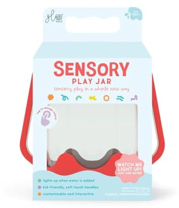 Glo Pals - Vaso sensorial para llenar con agua – rojo | juguete sensorial | farol | luminoso a partir de 18 meses