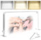 HomdMarket Half Moon Lamp 36W Square Foldable Nail Desk Lamp 3000K-6000K Dimmable Nail Light for Desk 15inch LED Nail Tech Lamp, Desk Light for Nail Tech, Lash Eyelash Extension, Tattoo, Eyebrows