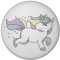 Einhorn Magnet mit Flaschenöffner rund Pferd Prinzessin Glücksbringer für Schulkind Kindergarten Fantasy Sterne Design