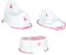 Peppa Pig Pink Potty Training Toilet Seat, Plus Step Stool, Lightweight, Anti-Stick, Wipe Clean Portable Seat 18M+ Toddler Toilet Range 3 Piece Set for Kids