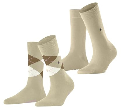 Burlington Damen Socken Everyday Mix Multipack W So Baumwolle gemustert 2 Paar, Beige Cream 4011, 36-41