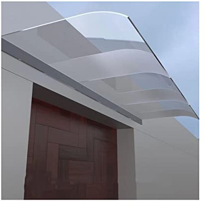 Terrassenmarkise,Türmarkise Außen,Milchgetränktes Vordach Für Die Vordertür,Regenschutz Verdickte, Durchsichtige Abdeckung Wartungsfreie Markise Aus Polycarbonatplatte Ohne Halterungen,Mehre