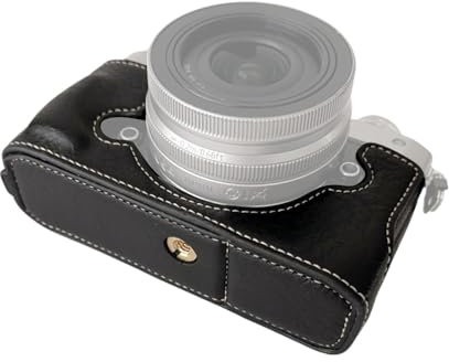 Qukaim Portable Camera Protective Case, Retro Style Holder Carry Bag with Bottom Opening Design and Shoulder Strap, Replacement for Nikon Z fc Camera