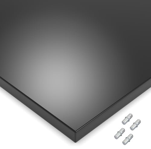 X57 Einlegeboden nach Maß - 2mm ABS Kante umlaufend - Regalbrett, Fachboden, Holzbrett im Zuschnitt nach Maß passend für jeden Schrank (Schwarz Hochglanz)