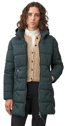 ONUA Leichte Winterjacke Damen, warmer und wattierter Steppmantel mit abnehmbarer Kapuze, auch als Wintermantel oder Outdoorjacke gefüttert mit veganer Daune (Größe 36-48)