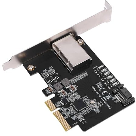 Bewinner PCIE X4 Bis SAS SAS -Array -Karte, Maximal 64 TB Expansionsspeicher, 5Gbit / S -Transferbandbreite, 5 Redundante Festplatten -Array -Modi, Unterstützt 7 für Desktop -Arbeiten,