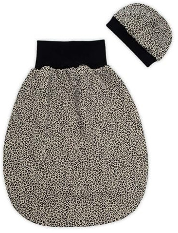 Strampelsack Leopardenmuster - ab Frühchen Größe 40-44 - handmade - für Sommer oder Winter
