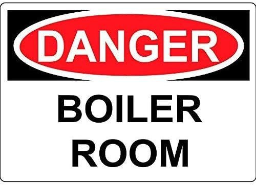 XingFox Danger Boiler Room Vinyl Label Decal Sticker 12x16 Inch