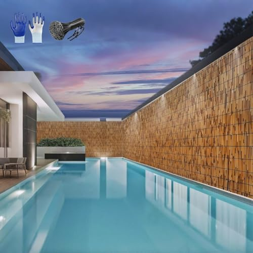 Clôture de jardin décorative en bambou naturel Frangivistas Arella en canne S 150 x 100 cm Bambou écologique Paravent paysage extérieur 50 180 cm Options de hauteur