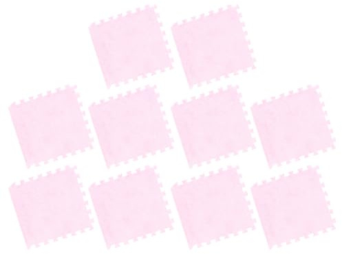 Stylebest Plüschschaum-Bodenmatte, rutschfeste, Ineinandergreifende Teppichfliesen für Schlafzimmer, mit Weichem Eva-Schaumstoff für Spielzimmer und Kinderzimmer (Rosa)