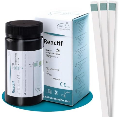 Reactif Diabetes Urintest, 100 Stück, Glucose Teststreifen, Diabetes Test